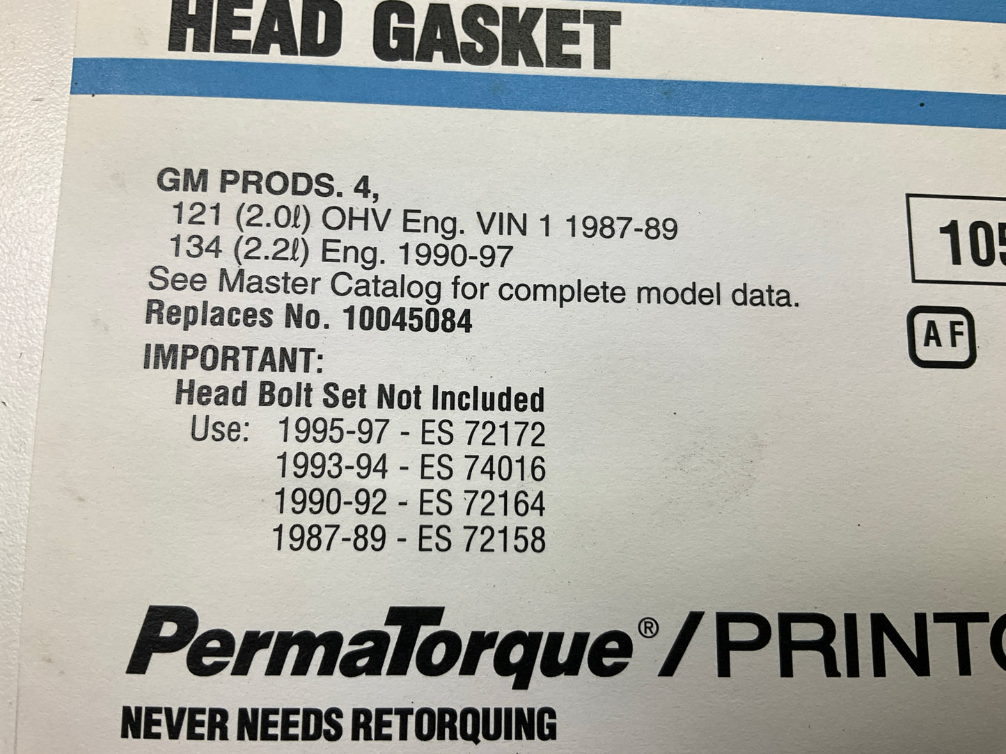 Fel-Pro 9469PT Engine Cylinder Head Gasket For 1987-1997 GM 2.0L 2.2L-L4