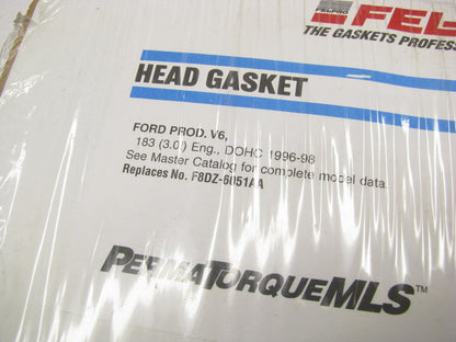 Fel-Pro 9482PT RIGHT BANK Cylinder Head Gasket - 1996-98 Ford 183 - 3.0L V6 DOHC