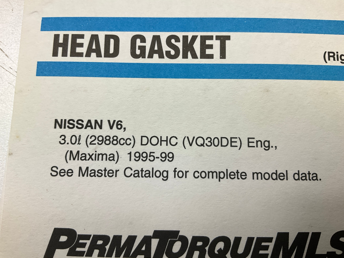 Fel-pro 9509PT Right Cylinder Head Gasket  For 1995-1999 Nissan Maxima 3.0L-V6