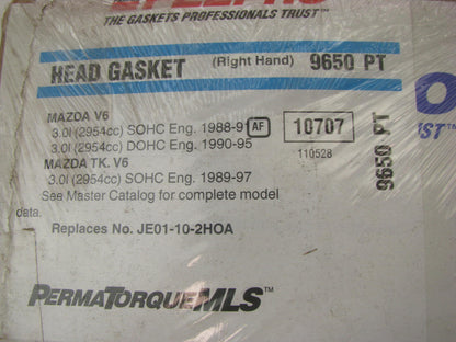 Fel-Pro 9650PT Perma-Torque-MLS RIGHT BANK Head Gasket 1988-98 Mazda 3.0L V6