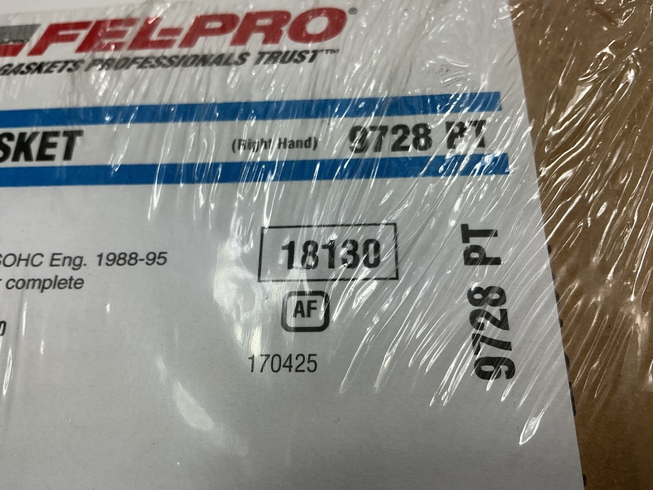Fel-Pro 9728PT RIGHT BANK Cylinder Head Gasket 1988-95 TOYOTA 3VZE 3.0L V6 SOHC