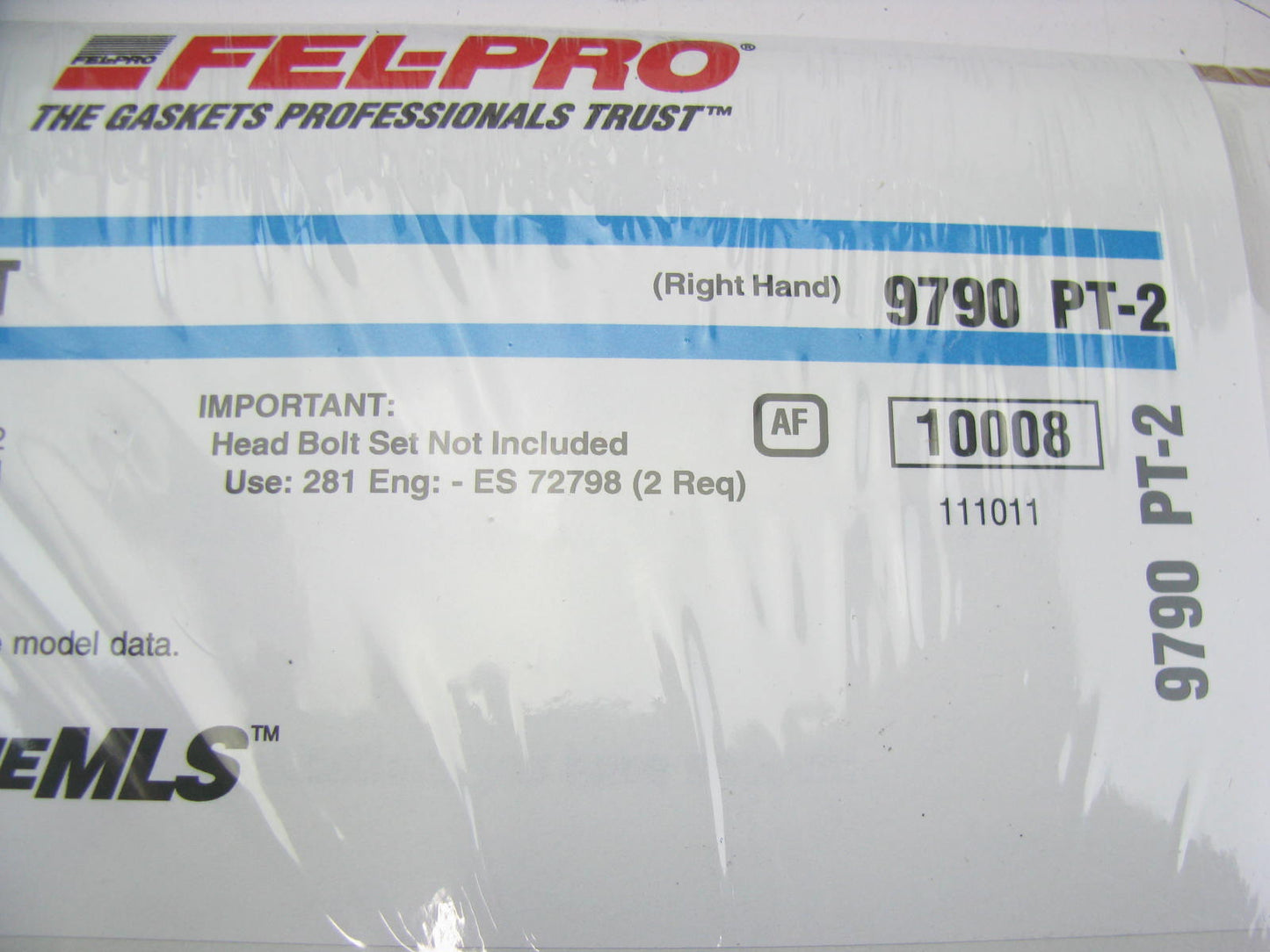 Fel-Pro 9790PT-2 RIGHT BANK Cylinder Head Gasket 91-12 Ford Mercury 4.6L 5.4L V8