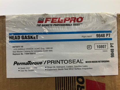 Fel-Pro 9848PT Right Cylinder Head Gasket For 1990-1996 INFINITI Q45 4.5L-V8