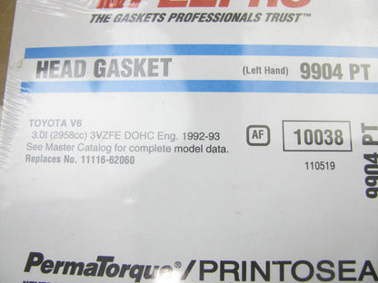 New Fel-pro 9904PT Cylinder Head Gasket For 92-93 Toyota Camry 3.0L Left