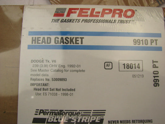 Fel-pro 9910PT Engine Cylinder Head Gasket
