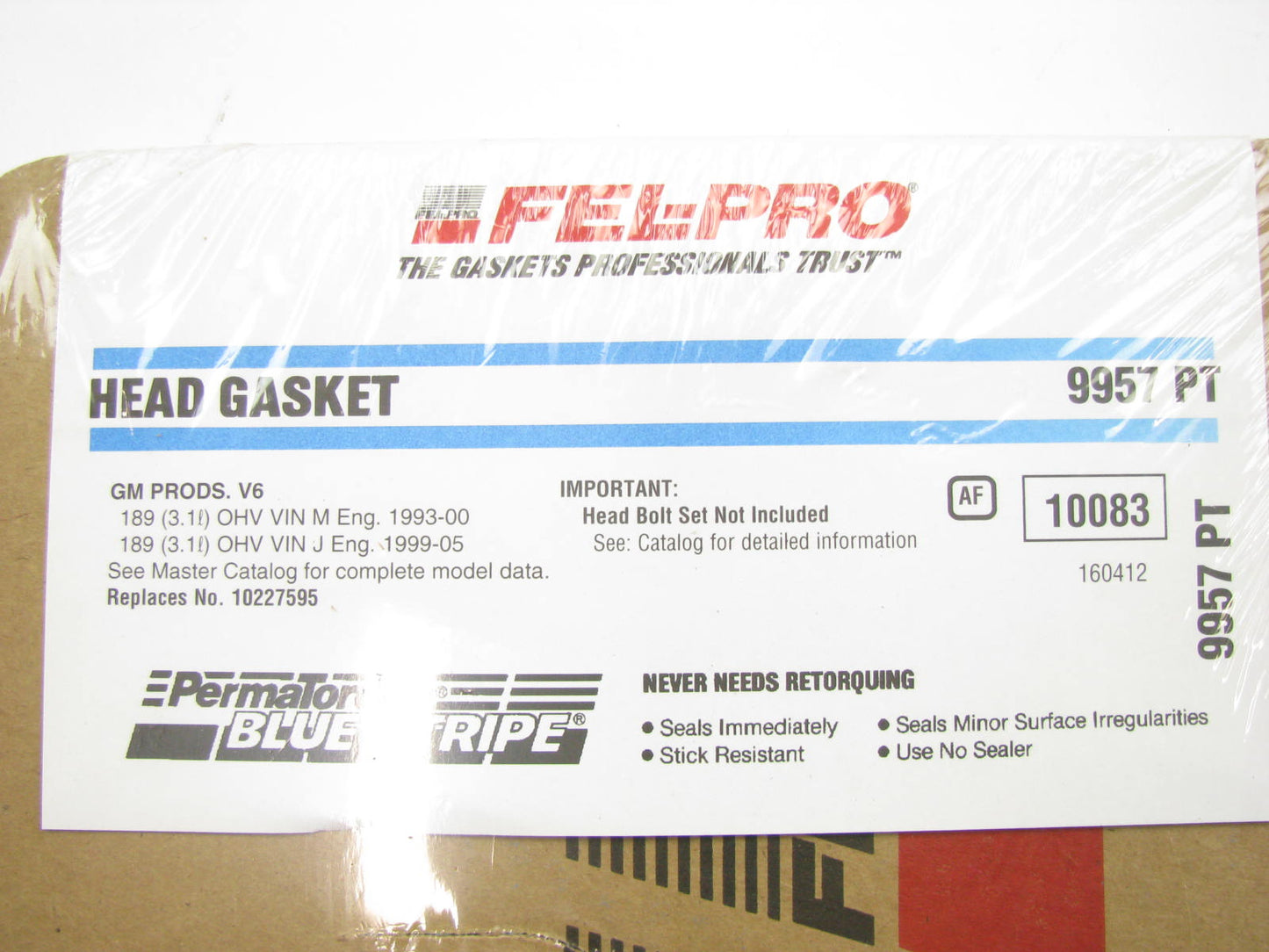 Fel-Pro 9957 PT Cylinder Head Gasket - 1993-2005 GM 189 3.1L V6 OHV