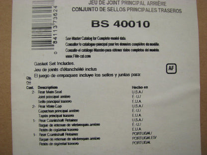 Fel-pro BS40010 Rear Main Seal - Allis-Chalmers Komatsu Tractors LeRoi Engines