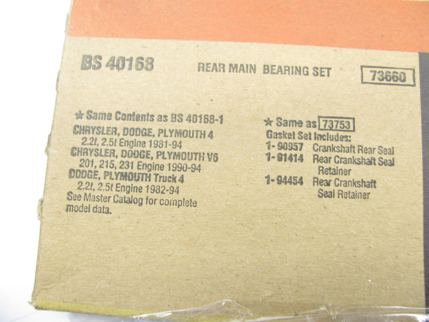 Fel-pro BS40168 Engine Crankshaft Seal Kit Rear