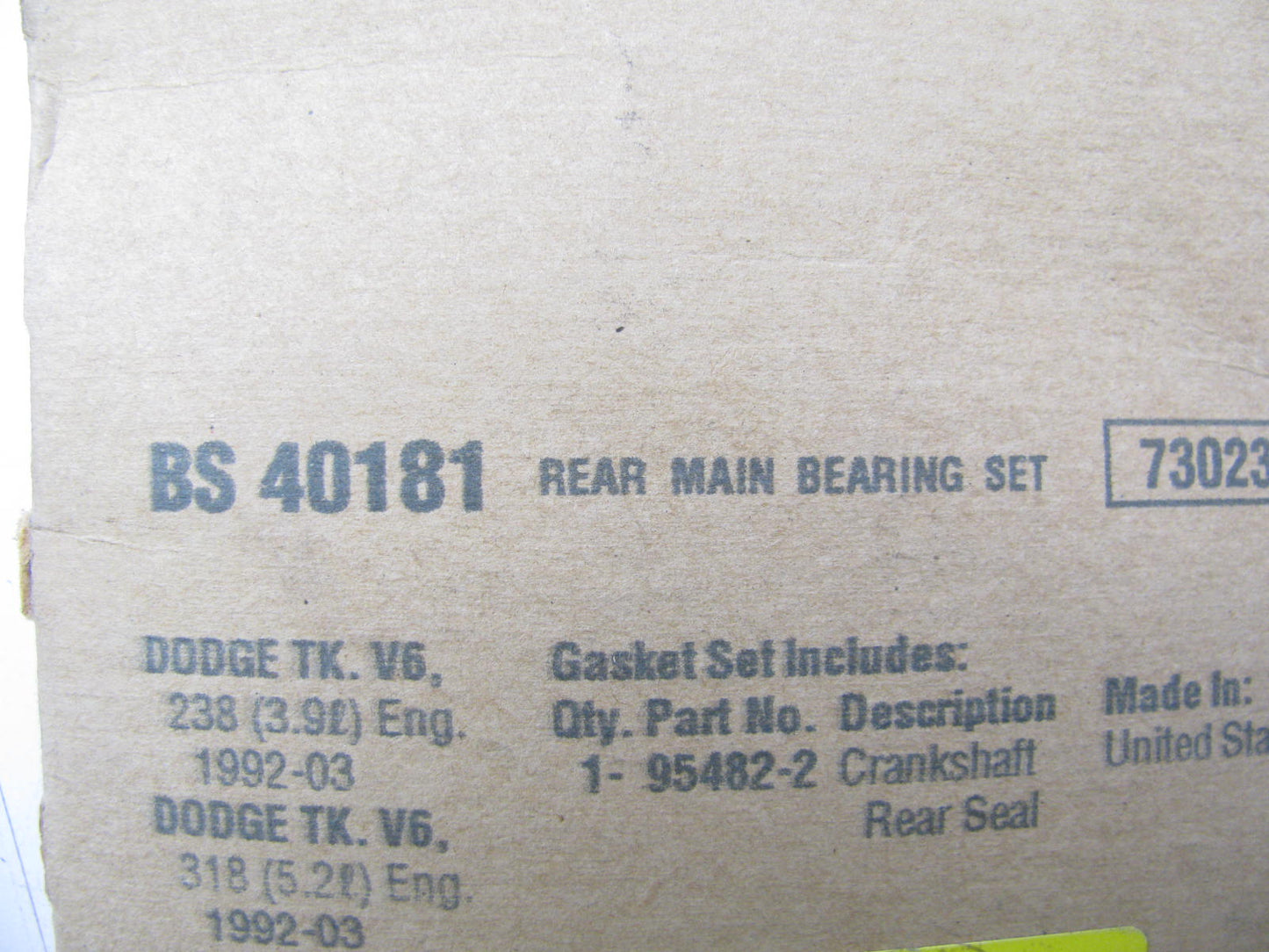 Fel-Pro BS40181 Rear Main Seal Set For 1992-2003 Dodge 3.9L 5.2L