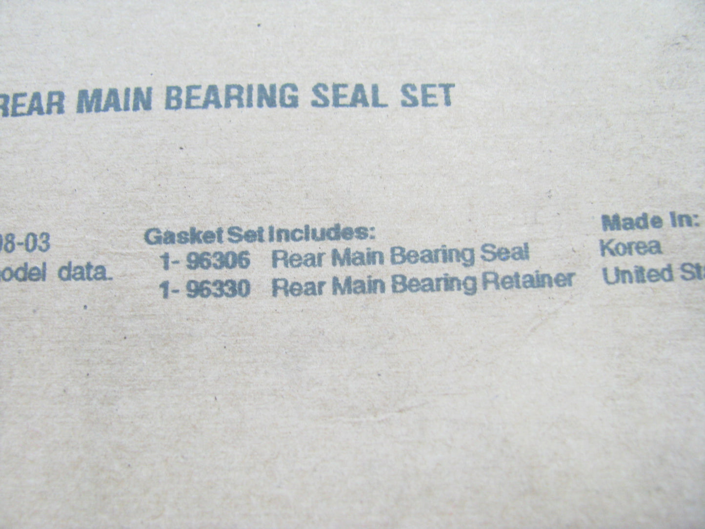 Fel-pro BS40189 Engine Crankshaft Rear Main Seal Set For 1998-2004 Kia 1.8L I4