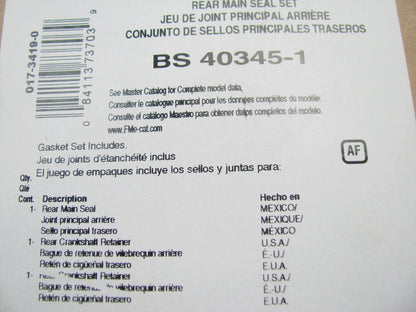Fel-pro BS40345-1 Engine Rear Main Bearing Gasket Set