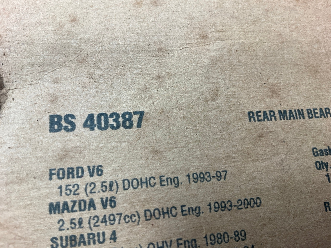 Fel-pro BS40387 Rear Main Bearing Seal