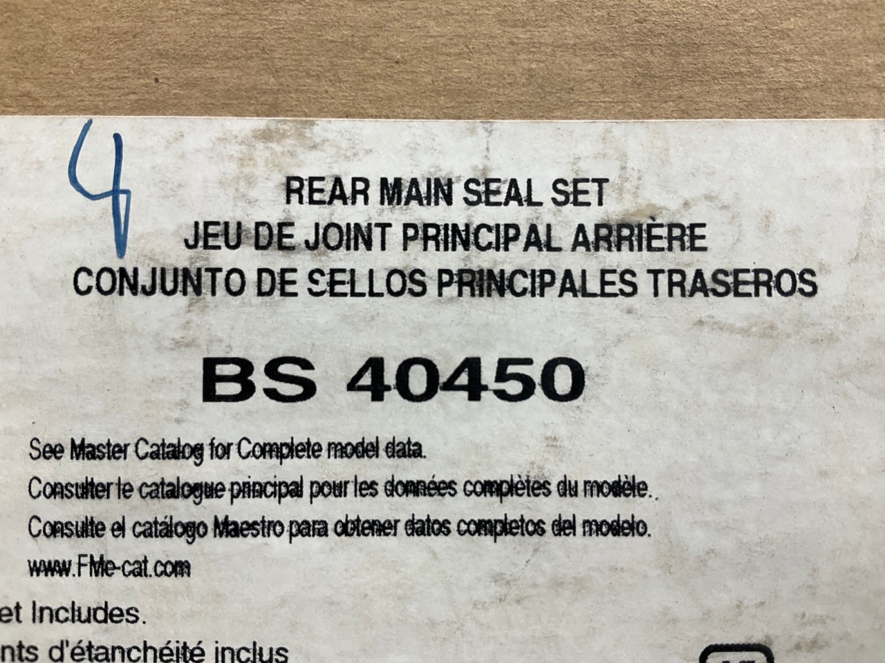 Fel-pro BS40450 REAR Main Bearing Seal Set 1984-1999 Toyota 1.5L, 2.0L, 2.5L L4