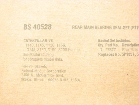 Fel-pro BS40528 Engine Rear Main Seal For CAT 522 8.5L-V8 Diesel