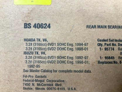 Fel-pro BS40624 Engine Crankshaft REAR Seal Gasket Kit