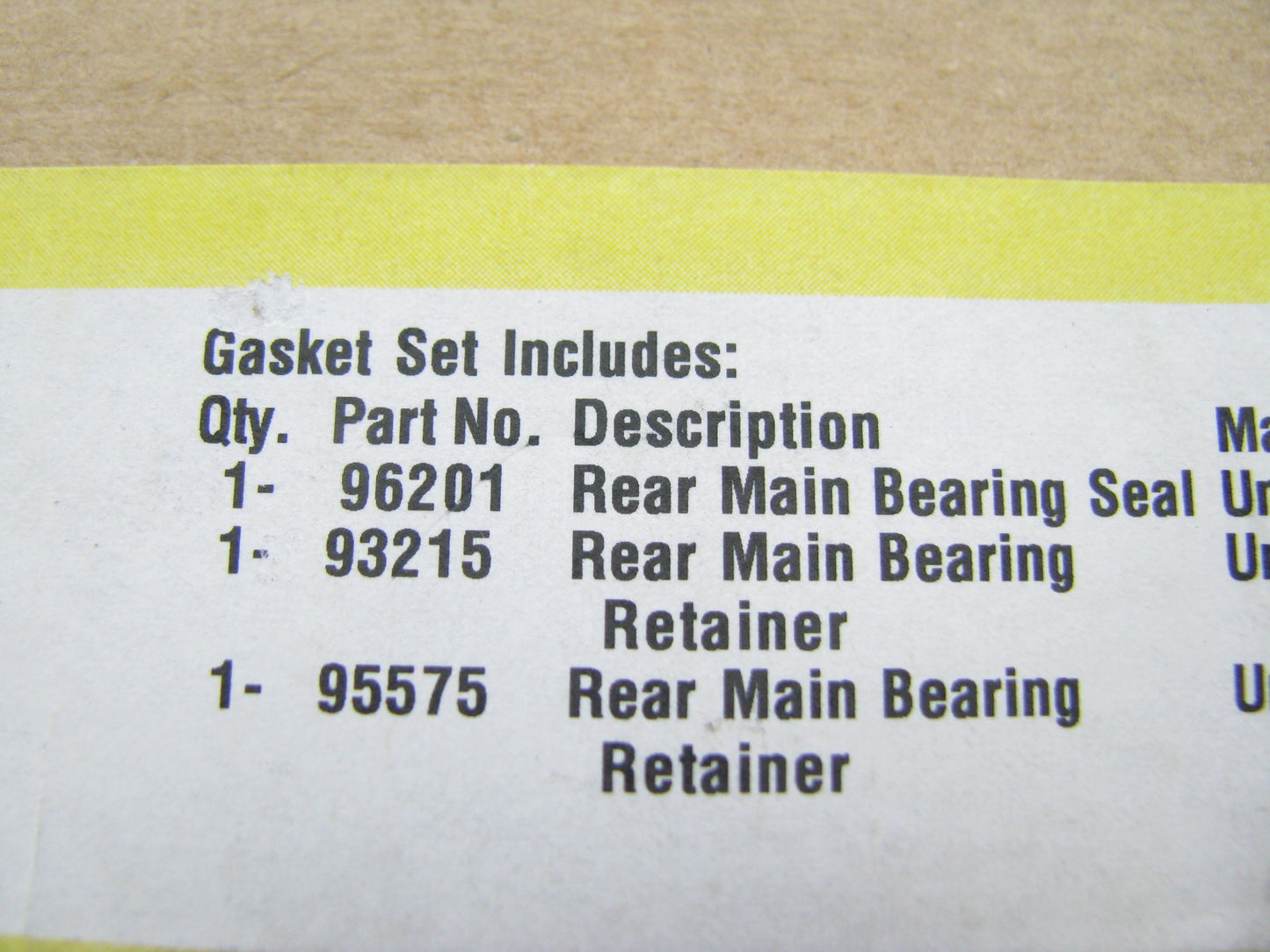 Fel-pro BS40626 Rear Main Seal Set - 1985-1996 Chevrolet 262 302 350 SBC V8