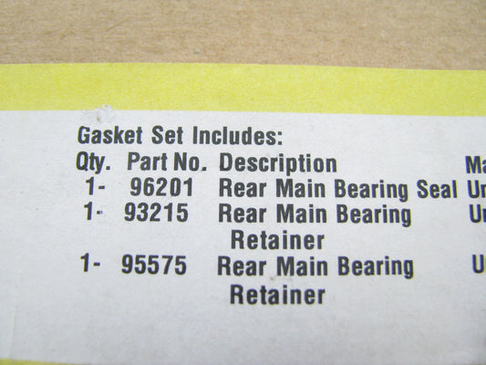 Fel-pro BS40626 Rear Main Seal Set - 1985-1996 Chevrolet 262 302 350 SBC V8