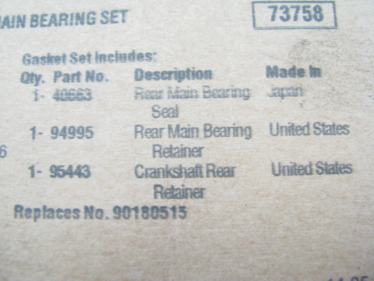 Fel-pro BS40648 Engine Crankshaft Seal Kit Rear Main Seal