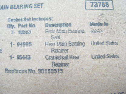 Fel-pro BS40648 Engine Crankshaft Seal Kit Rear Main Seal