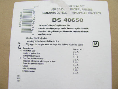 Fel-pro BS40650 Rear Main Seal Engine Crankshaft Seal Kit Rear