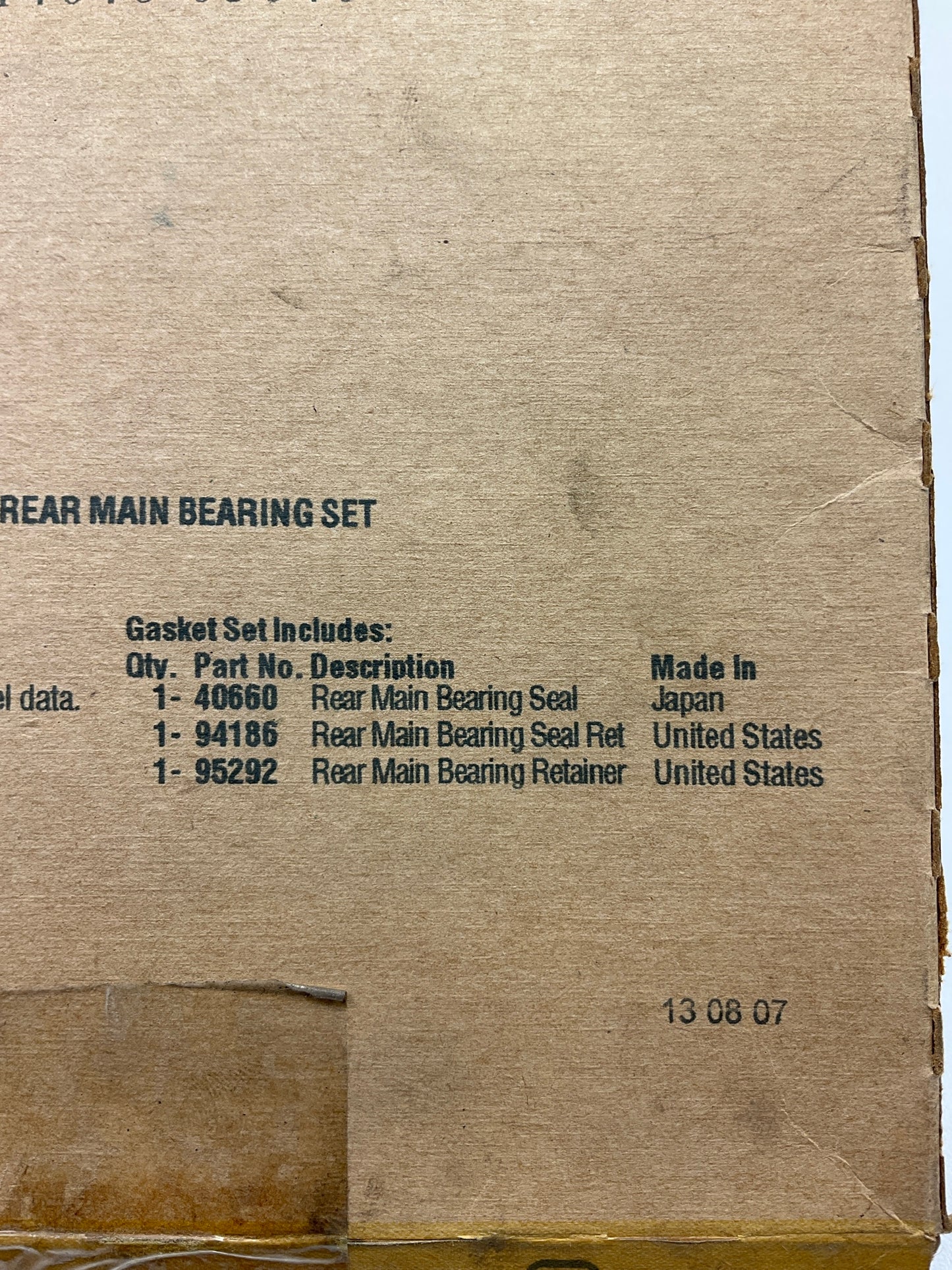 Fel-pro BS40660 REAR Engine Crankshaft Seal Kit