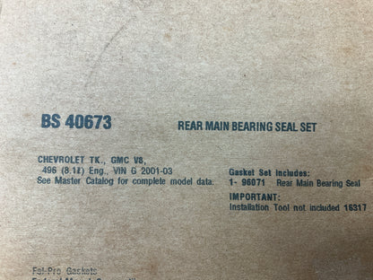 Fel-pro BS40673 Engine Main Bearing Gasket Set for 2001-2007 Chevrolet GMC 8.1L
