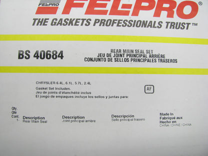 Fel-pro BS40684 Crankshaft Seal Kit (Rear Main Seal) For Chrysler 5.7L 6.1L 6.4L