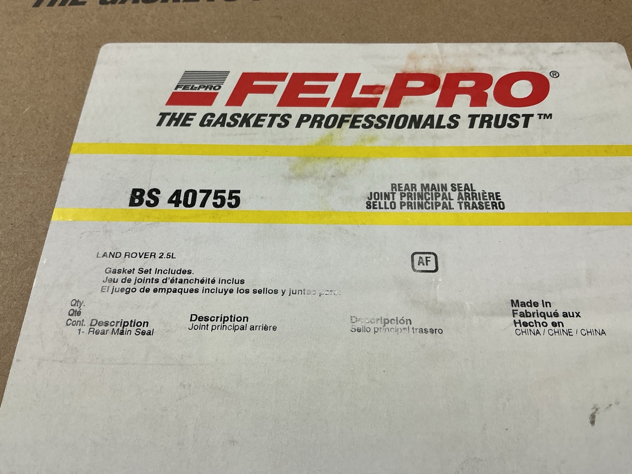 Fel-Pro BS40755 Rear Main Bearing Gasket Set For 2002-2005 Land Rover Freelander