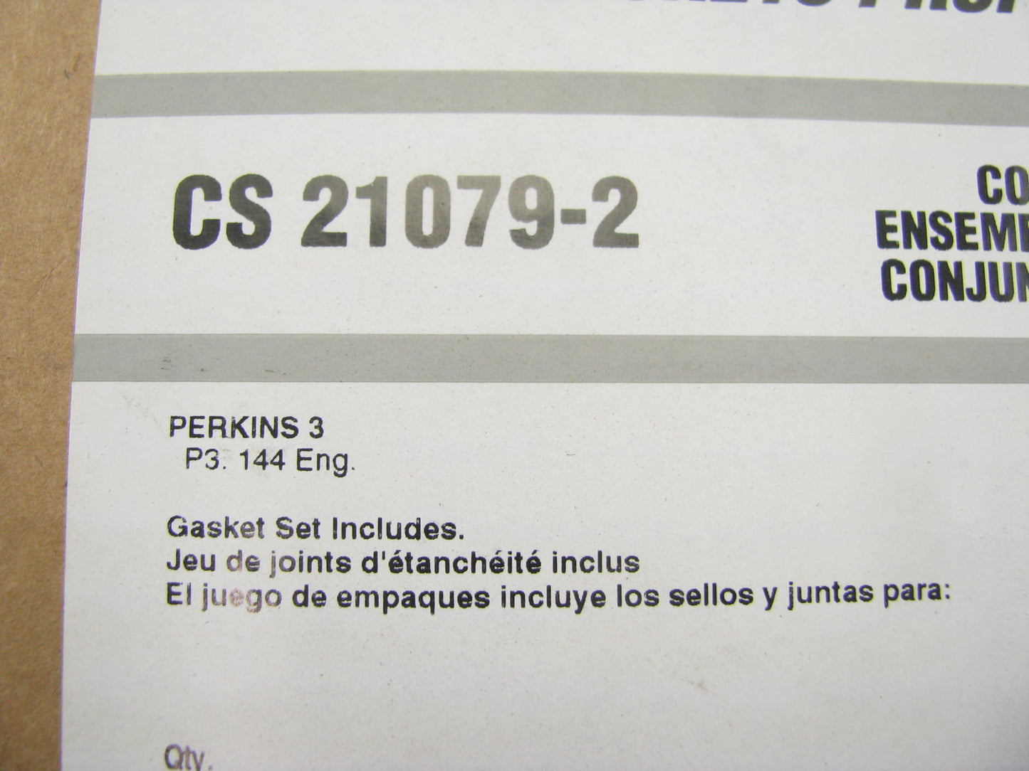 Fel-pro CS210792 Conversion Lower Gasket Set - FORD L3 144 2.4L DIESEL Tractor
