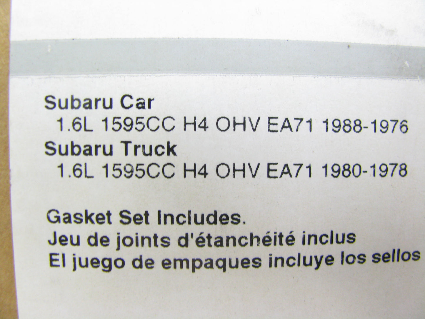 Fel-pro CS21205 Conversion Lower Gasket Set For 1976-1987 Subaru 1.6L-H4