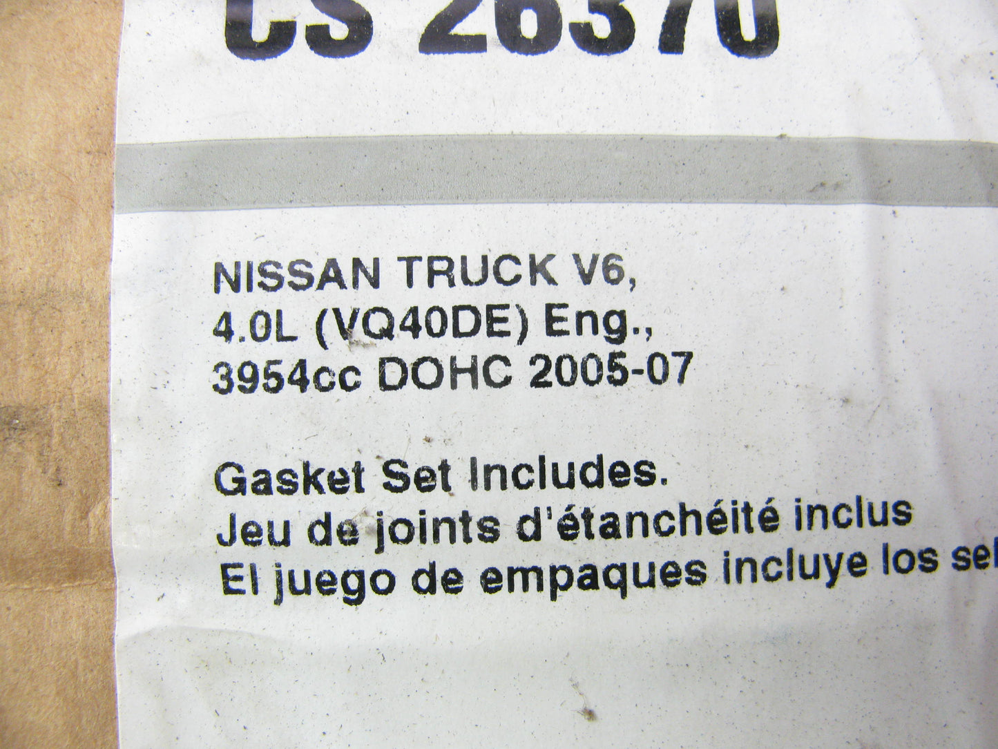 Fel-pro CS26370 Conversion Lower Gasket Set For 2005-2013 Nissan Suzuki 4.0L-V6