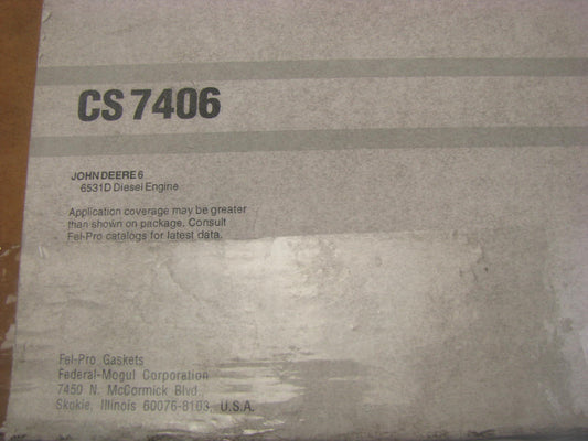 Fel-pro CS7406 Conversion Lower Gasket Set For John Deere 6531D Diesel