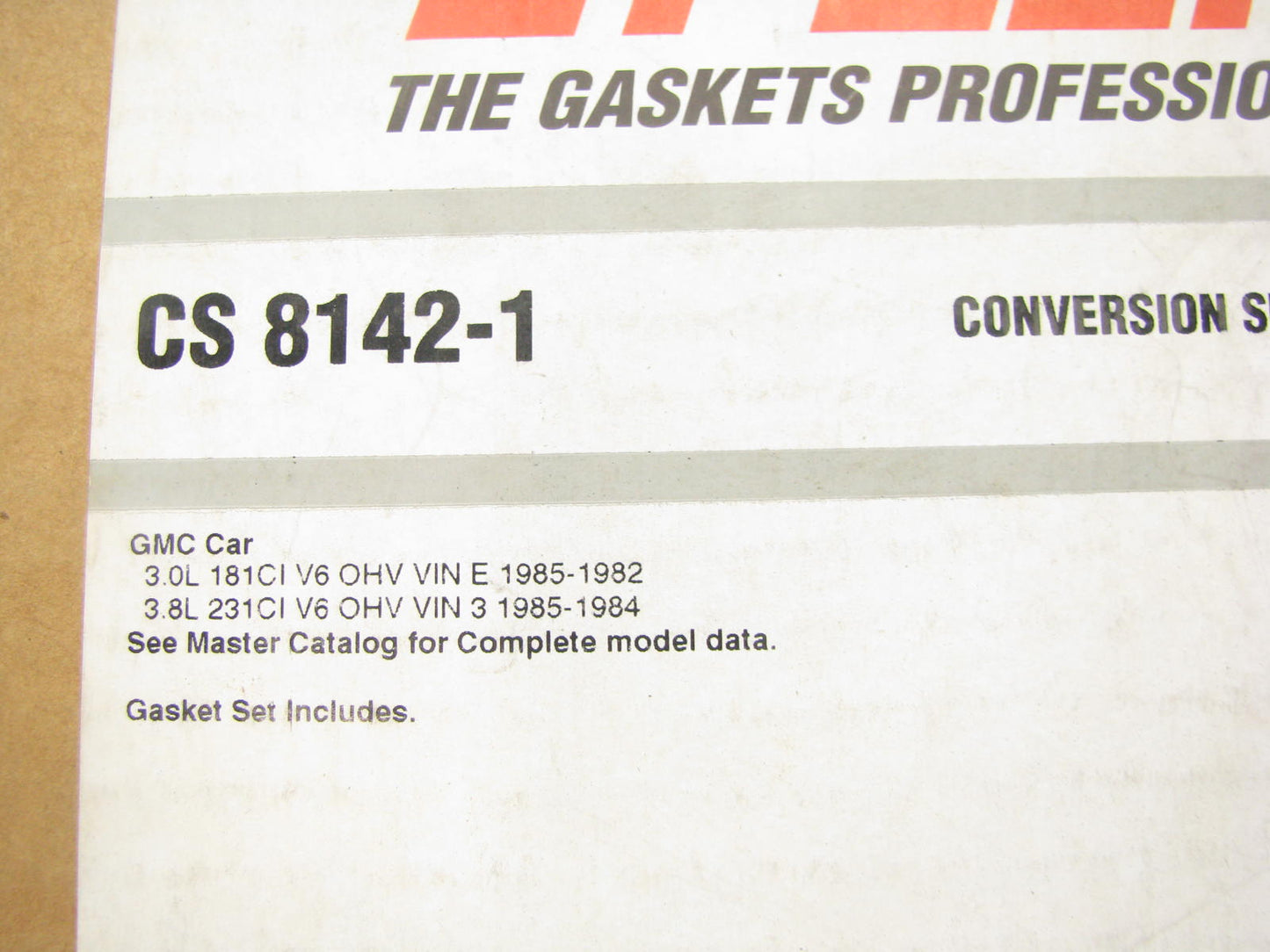 Fel-pro CS8142-1 Conversion Lower Gasket Set for 1983-1985 Buick 3.0L 3.8L-V6