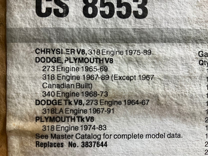 Fel-pro CS8553 Conversion (Lower) Gasket Set For 1965-91 Chrysler 273 318 340-V8