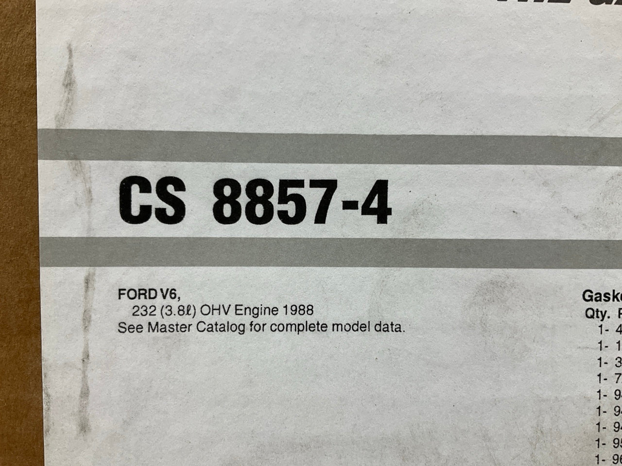 Fel-pro CS8857-4 Conversion (Lower) Gasket Set For 1988 Ford Mercury 3.8L-V6