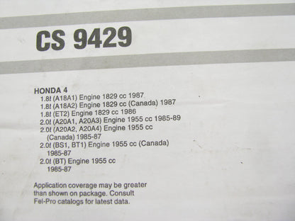 Fel-pro CS9429 Conversion Lower Gasket Set For 1985-1989 Honda 1.8L 2.0L-L4