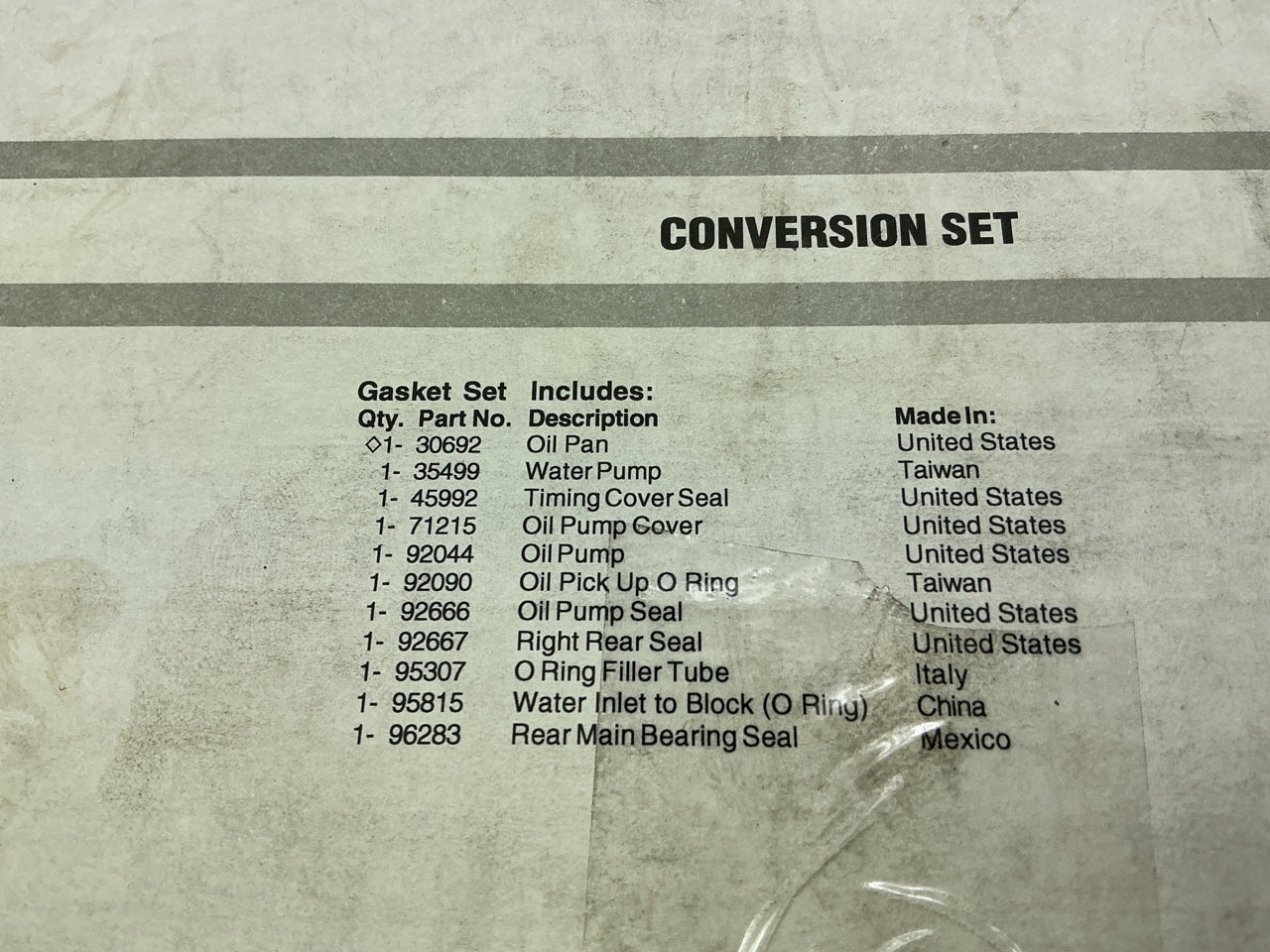 Fel-Pro CS9505 Conversion (Lower) Gasket Set For 1998-2004 Chrysler 3.2L 3.5L-V6