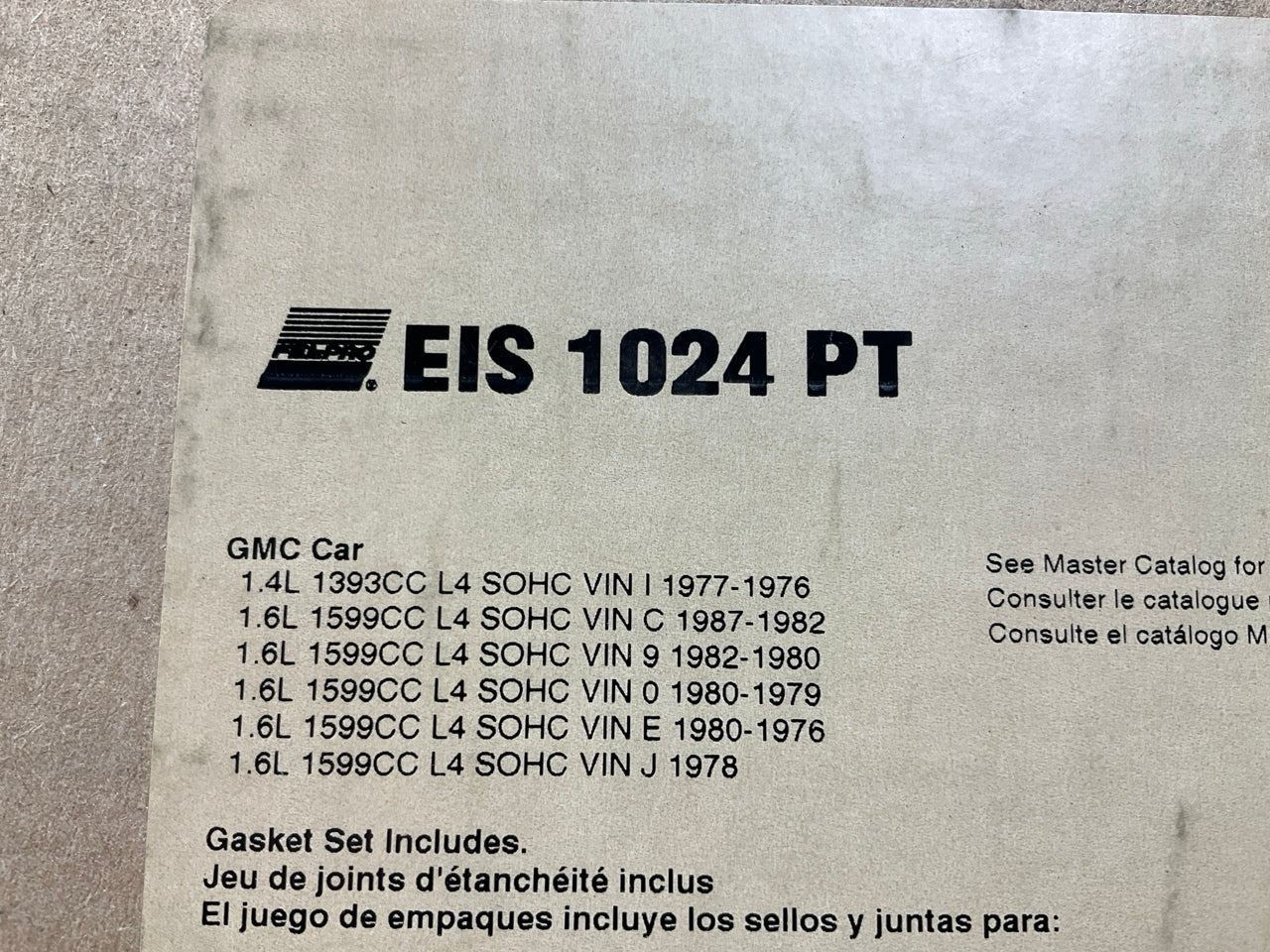 Fel-pro EIS1024PT Engine Rebuild Gasket Set - 1976-1982 Chevy 1.4L 1.6L Chevette