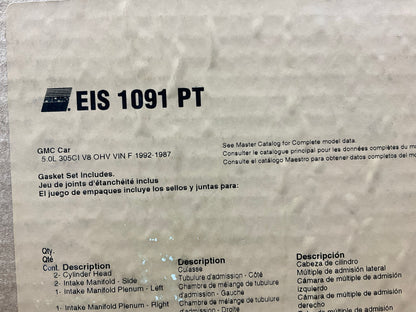 Fel-Pro EIS1091PT Short Block Gasket Set - 1987-1992 GM 305 TPI Camaro Firebird