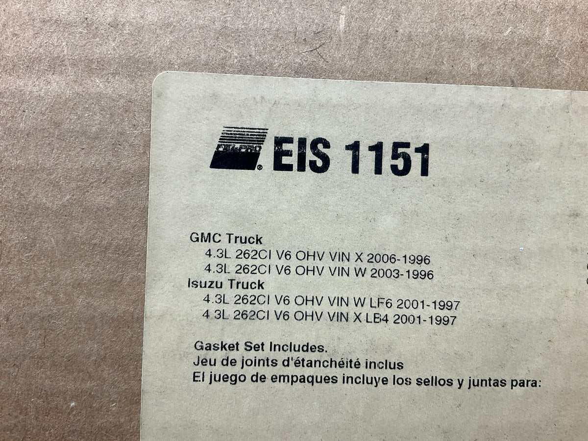 Fel-pro EIS1151 Engine Rebuilder Gasket Set 1996-2003 GMC / Chevy 4.3L V6 Truck