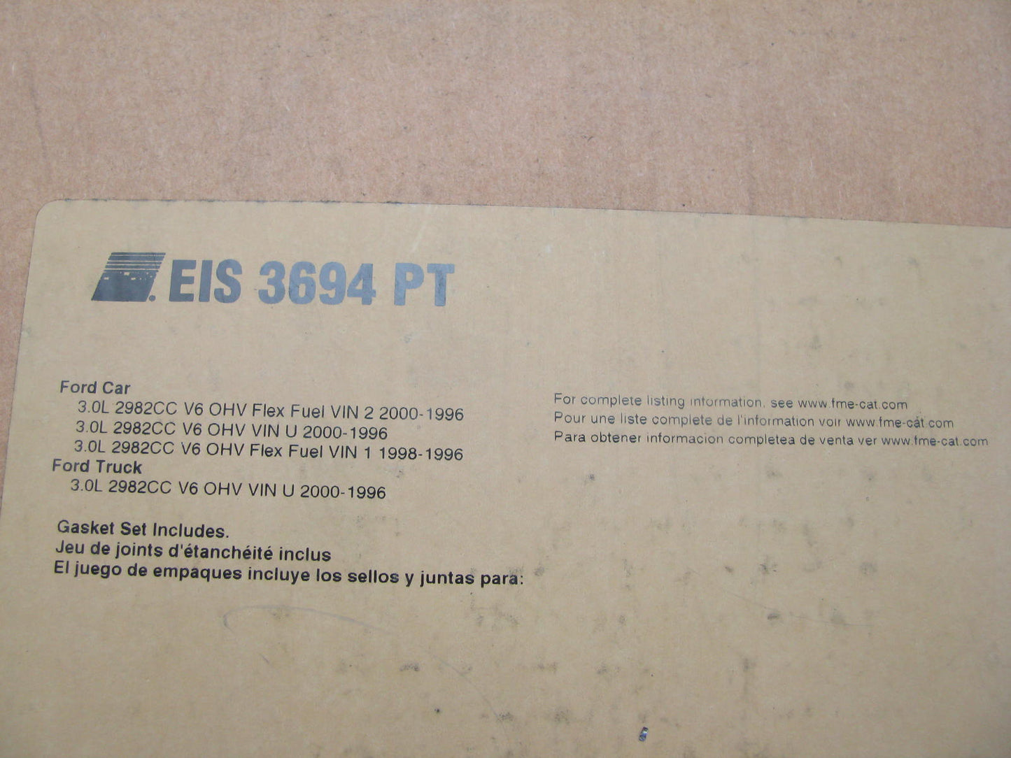 Fel-pro EIS3694PT / 2601747  Engine Head Gasket Set
