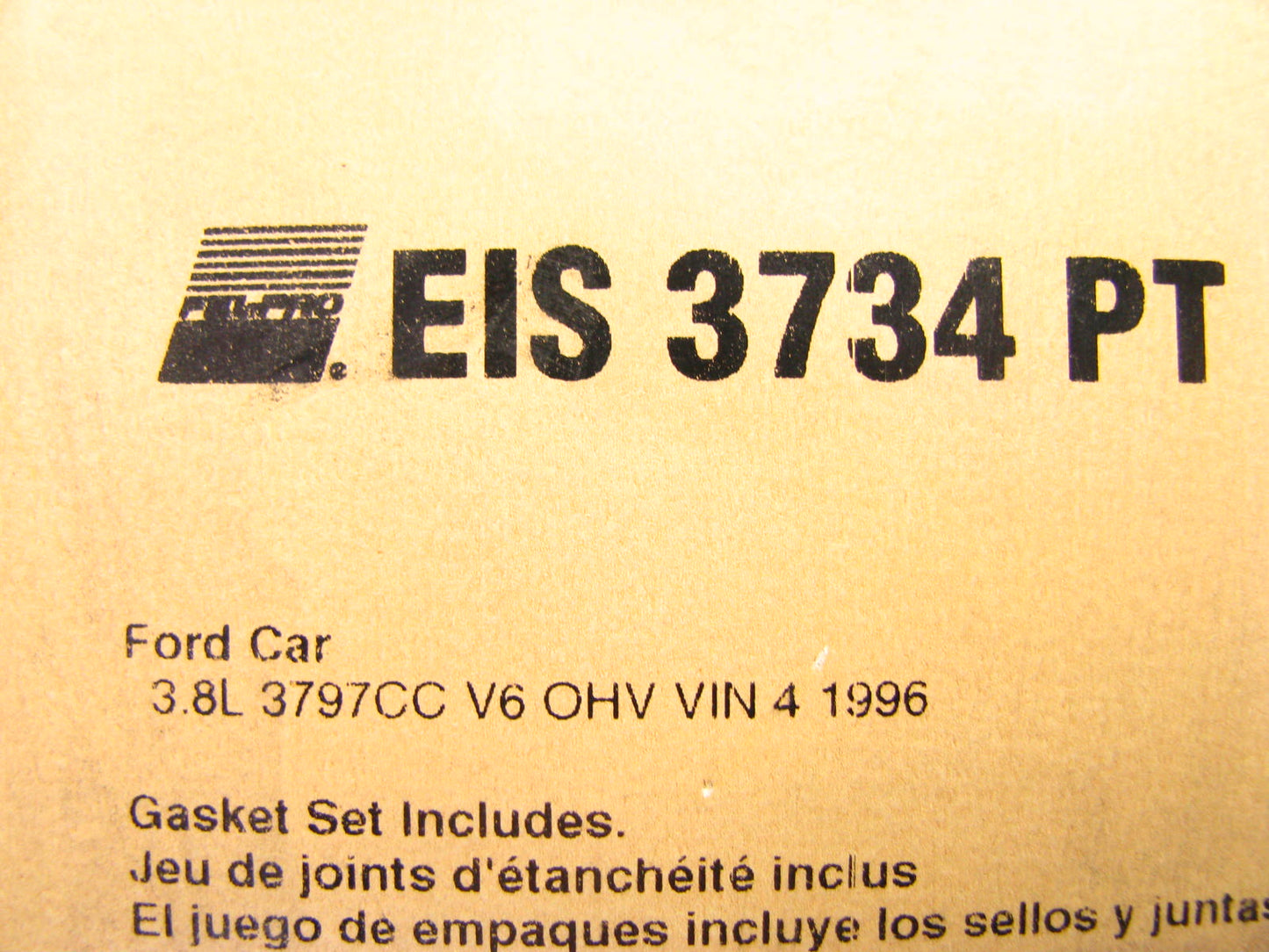 Fel-pro EIS3734PT PARTIAL Engine Rebuild Gasket Set 1996 FORD 3.8L OHV V6