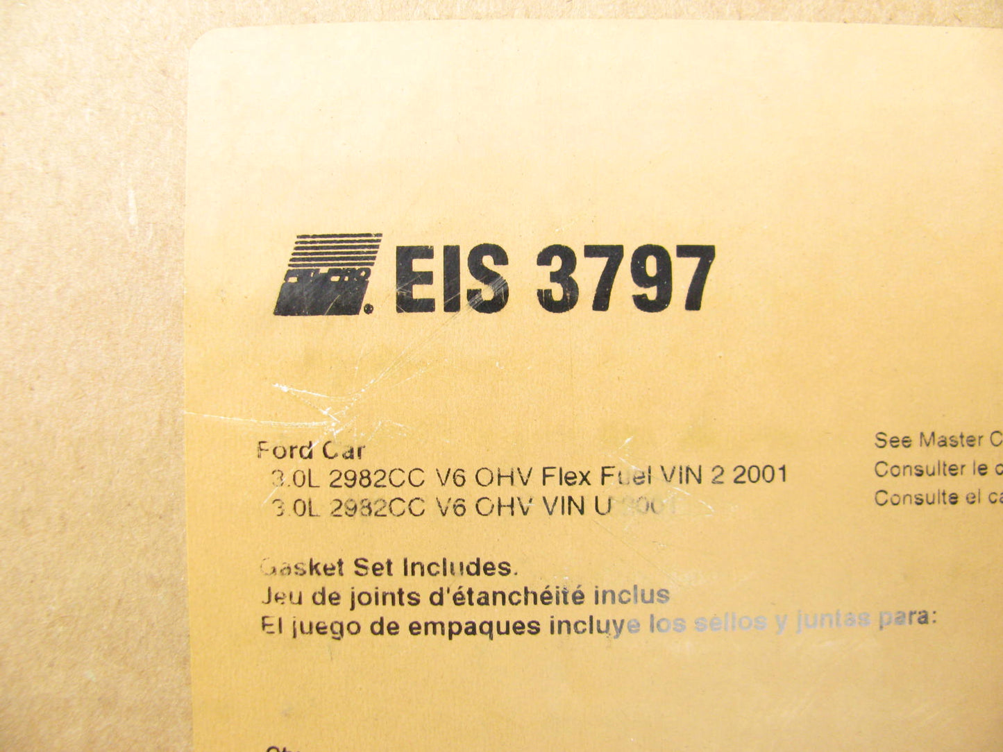 Fel-pro EIS3797 PARTIAL Engine Rebuild Gasket Set For 2001 Ford 3.0L V6 OHV