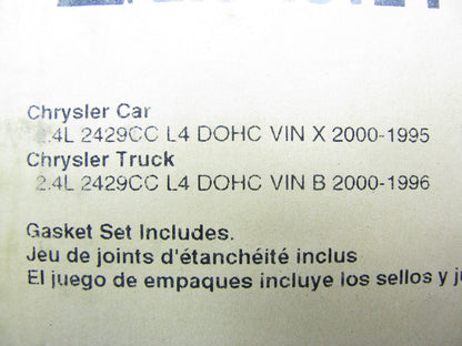 Fel-pro EIS4012PT Engine Rebuild Gasket Set For 1995-2000 Chrysler 2.4L