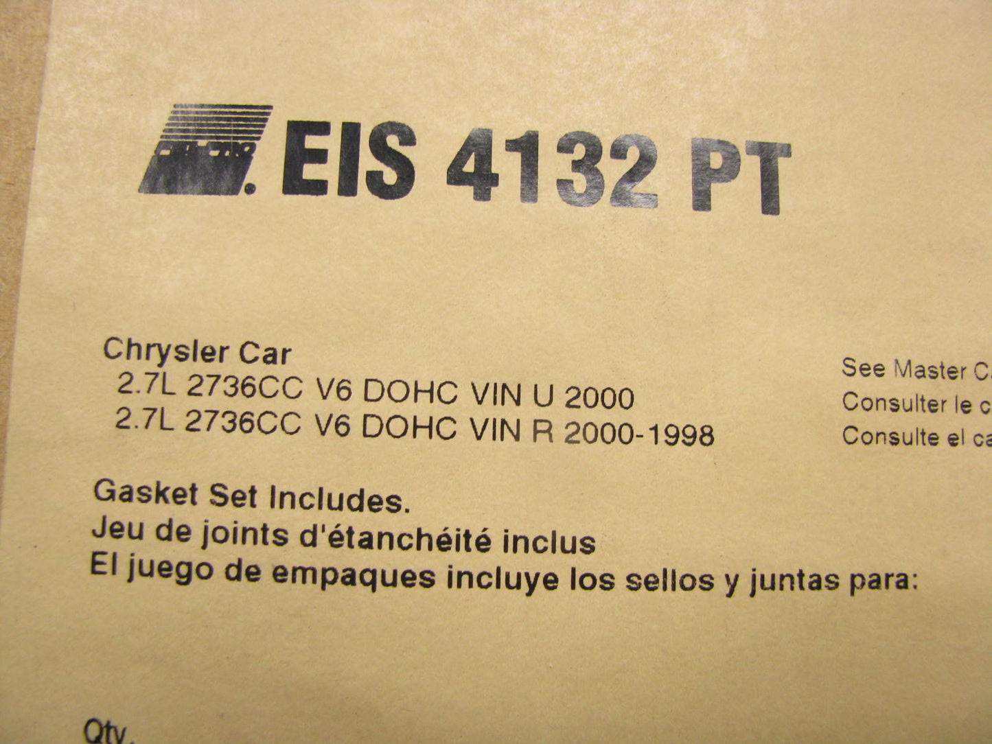 Fel-pro EIS4132PT Full Gasket Set  For 1998-2000  Concorde, Intrepid 2.7L DOHC