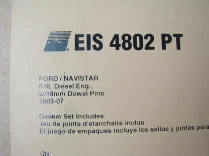 Fel-pro EIS4802PT Engine Rebuild Gasket Set For 2003-2007 Ford 6.0L Powerstroke
