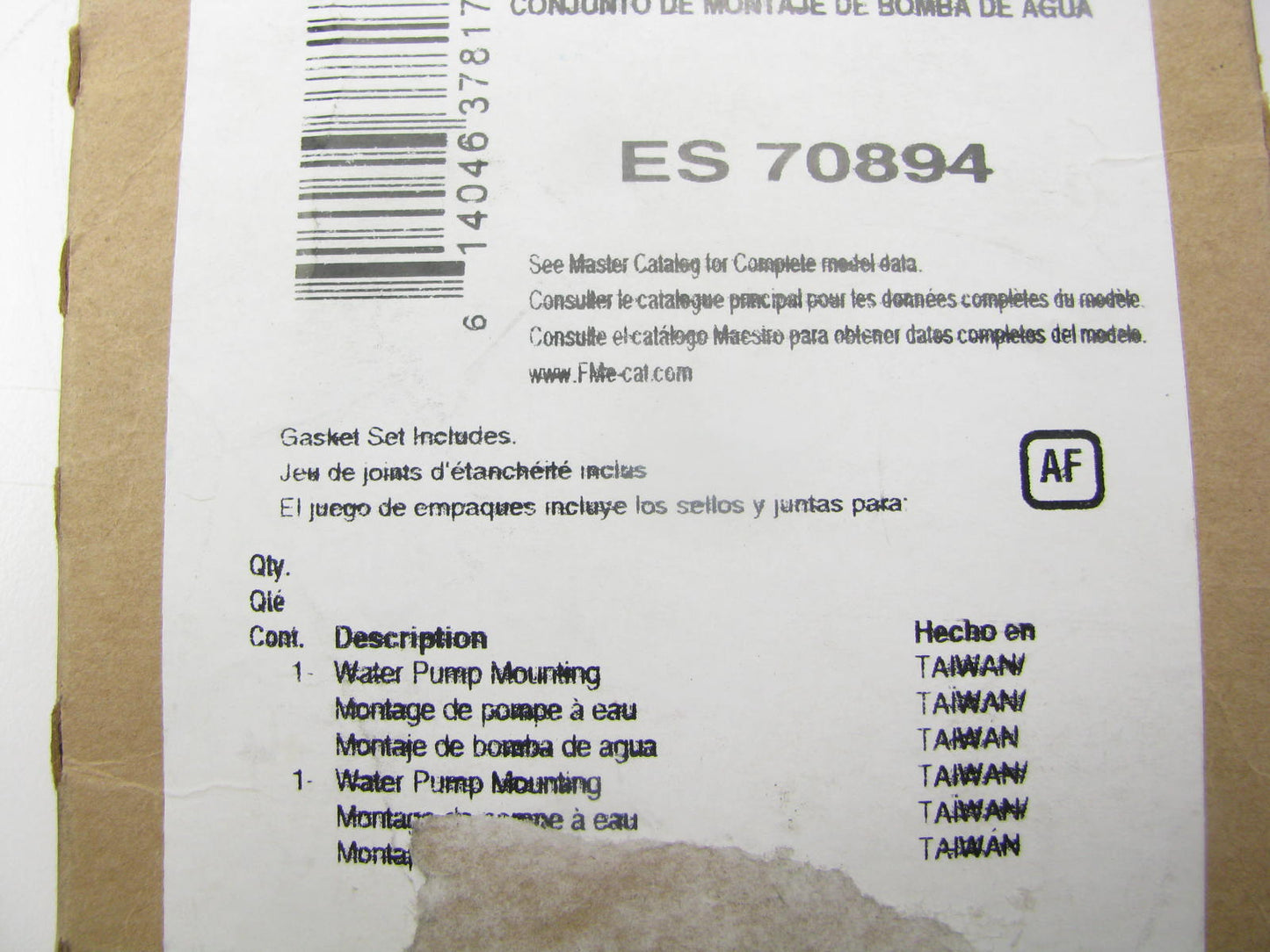 Fel-pro ES70894 Engine Water Pump Installation Gasket Seal Kit