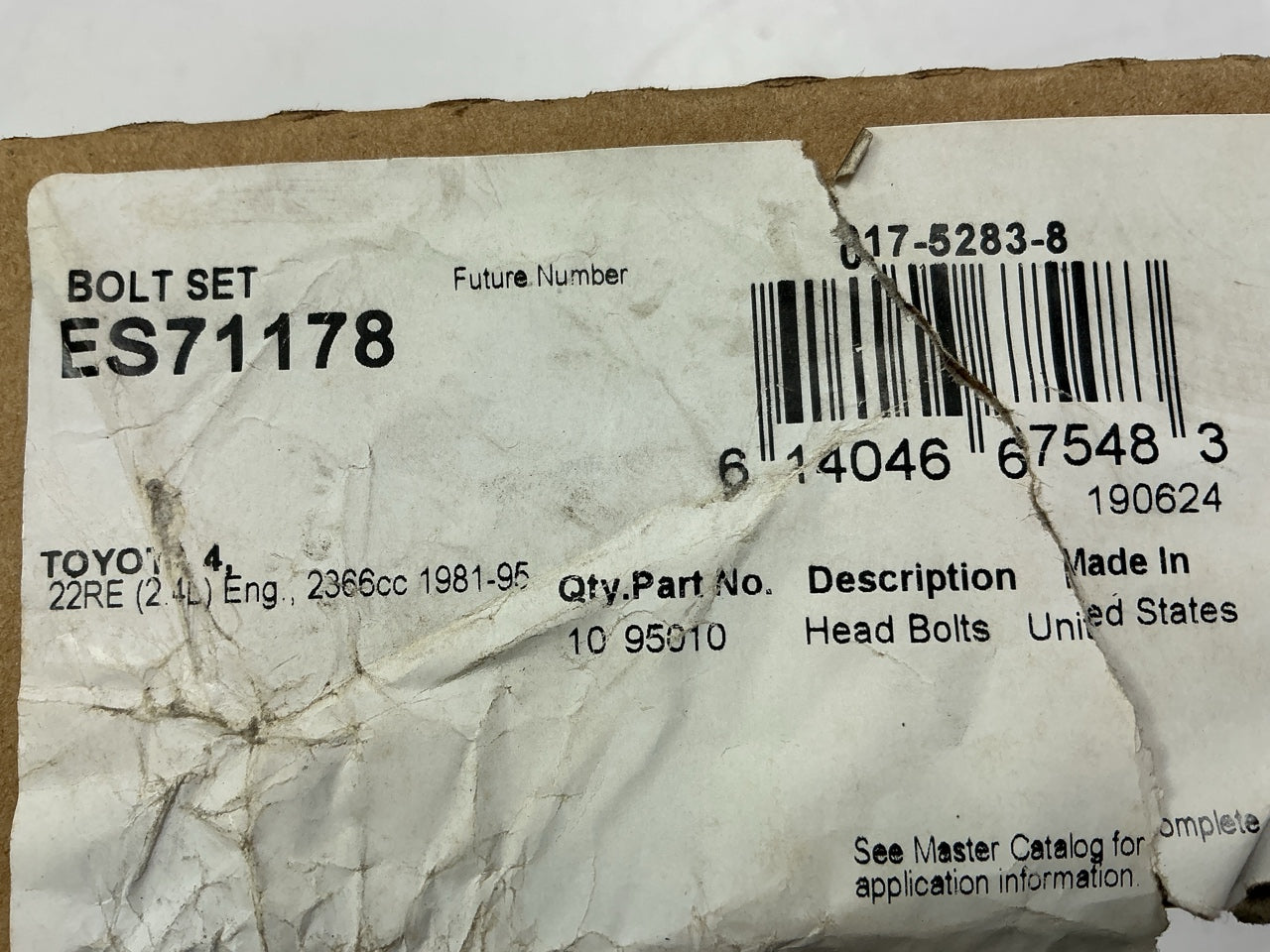 Fel-Pro ES71178 Engine Cylinder Head Bolts For 1985-1995 Toyota 22R 22RE