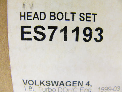 Fel-pro ES71193 Engine Cylinder Head Bolts - 1999-2006 VW Audi 1.8L-L4 Turbo
