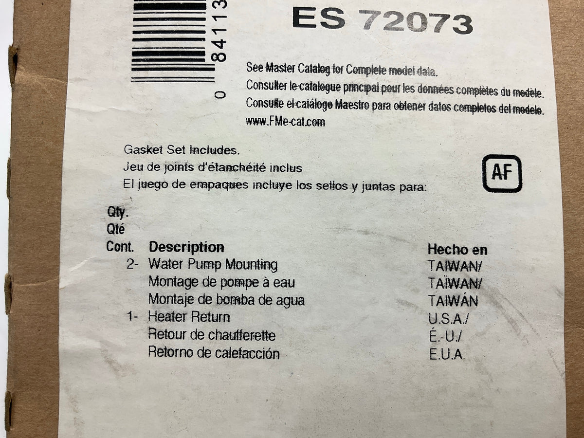 Fel-pro ES72073 Water Pump Seal Gasket Kit 84-93 Toyota 1.5L 1.6L 4AGE 4AFE